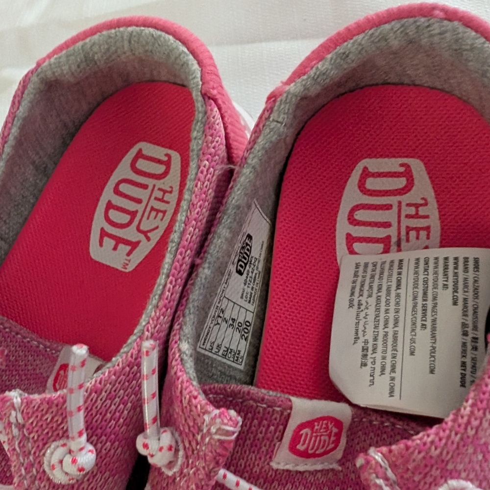 Hey Dude Kids Moccasins in Pink - Picture 3 of 5